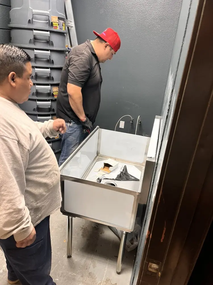 Commercial plumbing and sink installation in Northwest Santa Ana